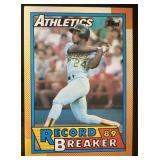 1990 Topps - Record Breaker #7 Rickey Henderson