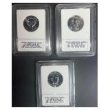 Lot, (3) Vintage Presidential Silver coins