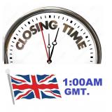 UK, LONDON - AUCTION CLOSING TIME - 1:00AM (01-25
