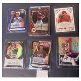 Lot, (6) Autographed Baseball Cards 2