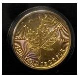 50c Maple Leaf Gold Coin - 1g