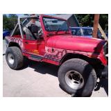 1991 JEEP WRANGLER /W COVER ROOF AND DOOR
