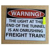 Freight Train Tin Sign