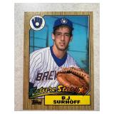ROOKIE CARD 1987 TOPPS BJ SURHOFF