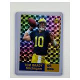 Tom Brady 1996 Michigan gold prism rookie ca