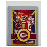 Patrick Mahomes 2017 Rookie Gems gold rookie