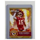 Patrick Mahomes 2017 Rookie Gems Gold rookie