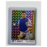 Tom Brady MLB Draft gold prism rookie promo