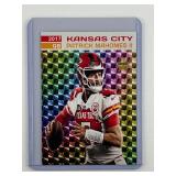 Patrick Mahomes 2017 gold prism rookie card