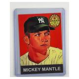 Mickey Mantle Ballantine Ale card printed au