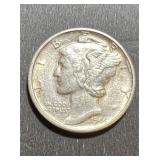 1944 Full Bands Mercury Dime