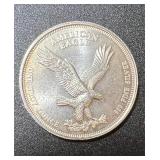 1ozt Silver Round American Eagle Liberty Bell Trad
