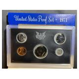 Lot (5) Coins 1971 United States Proof Set