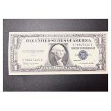 1935-F Silver Certificate One Dollar Blue Seal No