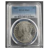 1889 Morgan Silver Dollar PCGS MS63