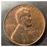 1960 Penny with D Mint Mark - Error