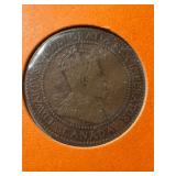 Rare 1910 Canada Large Cent Coin Featuring Edward