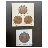 Lot (4) Foreign Coins
