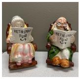 Vintage Lefton Grandpa & Grandma Rocking Chair Ret