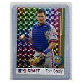 Tom Brady MLB Draft gold prism rookie promo card