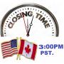 USA /CANADA - AUCTION CLOSING TIME (4/25 - 3:00PM