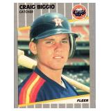 ROOKIE CARD 1989 FLEER HOF CRAIG BIGGIO