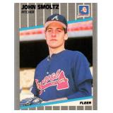 ROOKIE CARD 1989 FLEER HOF JOHN SMOLTZ