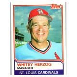 1983 TOPPS HOF WHITEY HERZOG CARD