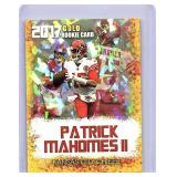 Patrick Mahomes 2017 Rookie Gems Gold rookie card