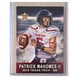 Patrick Mahomes 2016 Texas Tech rookie card