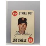 Jim Lonborg 1968 Topps Game Strike Out