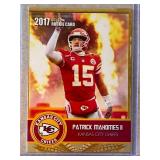 Patrick Mahomes 2017 Rookie Gems Gold rookie card