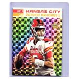 Patrick Mahomes 2017 gold prism rookie card
