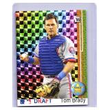 Tom Brady MLB Draft gold prism rookie promo card