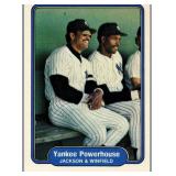 1982 FLEER HOF JACKSON/WINFIELD CARD