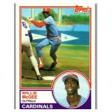 ROOKIE CARD 1983 TOPPS WILLIE MCGEE