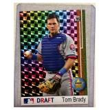 Tom Brady MLB Draft gold prism rookie promo card