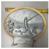 Vintage Baseball Player Wall Art Plaque 9inches