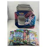 Lot (10) Pokemon Pack Trading Cards w/ Tin-Opened