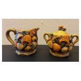 Vintage Inarco Japanese Ceramic Mushroom Cream and
