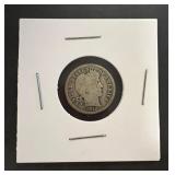 1912 Silver Barber Dime