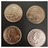 Lot (4) Silver Quarters