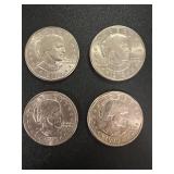 Lot(4) Susan B Anthony Dollar Coins
