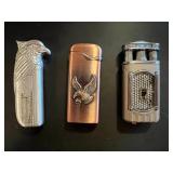 Lot (3) Zippo Lighters-Eagles