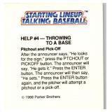 1988 Throwing to a Base Lineup Talking Baseball He