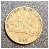 Rare 1858 Flying Eagle Cent 1C VF -Great Condition