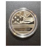 1992-S Olympic Gymnast 50C Modern Silver Clad Proo