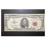 1963 Five Dollar Red Seal Note