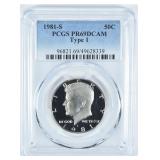 1981-S Kennedy Half Dollar Type 1 PR69 DCAM PCGS