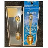 Lot, (2) Vintage Set of Alaska Collectors Spoons